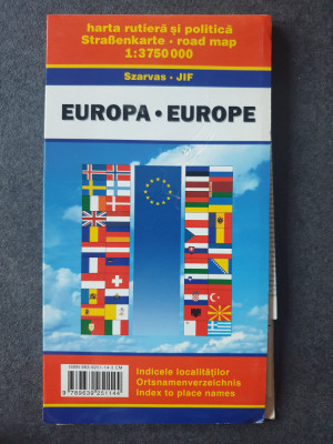 Harta Europei, cu index, anii 2000 foto