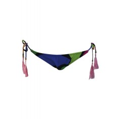 SW1131-4 Slip de baie cu imprimeu si snur cu ciucuri pe laterale