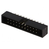 Conector IDC soclu tată 22 PIN THT aurit 2mm negru