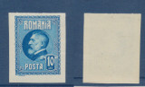 ROMANIA 1926 emisiunea Ferdinand 60 de ani - timbru 10 lei nedantelat MNH, Istorie, Nestampilat