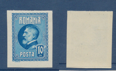 ROMANIA 1926 emisiunea Ferdinand 60 de ani - timbru 10 lei nedantelat MNH foto