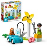 LEGO&reg; DUPLO - Turbina eoliana si masina electrica 10985, 16 piese