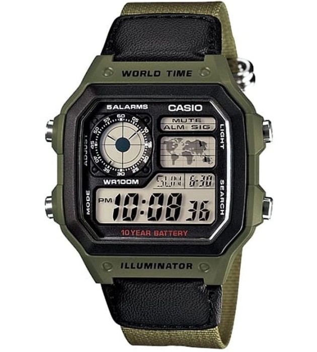 Ceas Barbati, Casio, Collection AE AE-1200WHB-3BVDF - Marime universala