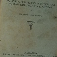 ISTORIA ACTIVITATII POLITICE A POPORULUI ROMAN DIN UNGARIA SI ARDEAL BANAT