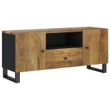 Cumpara ieftin Dulap TV 105x33,5x46 cm, lemn masiv de mango si lemn prelucrat