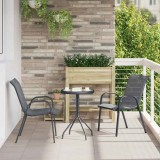 Set Bistro 3 Piese Anthracite Textilenă și Oțel