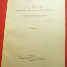 Buletinul Laboratorului Mineralogie Generala vol.1-1935 -Ed. Prof.Mrazec, 160pag