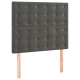 Cumpara ieftin Tablii de pat, 2 buc, gri inchis, 80x5x78/88 cm, catifea