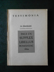 D. PRODAN - INCA UN SUPPLEX LIBELLUS ROMANESC 1804 foto