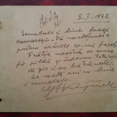 1942-C.P. circ.CENZURAT Buc.-Pl.-Soc. Marasesti-Autograf Gen.Rujinschi-Rara