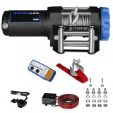 Troliu electric cu telecomanda pentru remorcare autoturisme, jeep-uri, barci, off-road, 4000LBS 1820kg, 12V