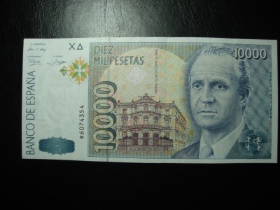 SPANIA 10.000 PESETAS 1992 AUNC- foto
