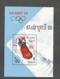 Kampuchea 1988 Olympic Winter Games Mi.B156 used TA.145, Stampilat