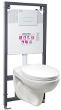 Cumpara ieftin Set rezervor WC montat pe perete Doris Pacific WH