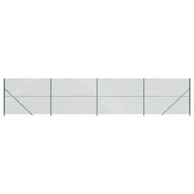 Gard plasa de sarma cu bordura, verde, 1,4x10 m foto