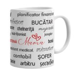 Cana alba personalizata 8 Martie, Ziua Mamei, Model 5, INOVATIX&reg;. 330ml, Oem