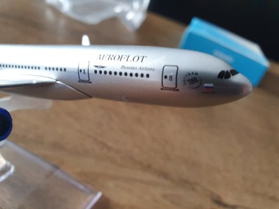 Macheta metalica de avion Aeroflot din Rusia | Decoratie | Perfect pt cadou foto