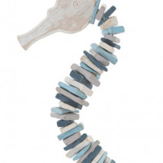 Decoratiune suspendabila Sea Horse, Mauro Ferretti, 22x6x55 cm, lemn de tanoak, multicolor