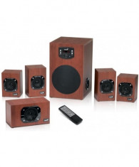 Boxe genius 5.1 sw-hf5.1 4600 125w(subwoofer 45w+5 sateliti*16w) lemn telecomanda foto