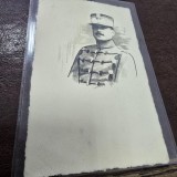 Fotografie tip Carte Postala Popescu Dumitru comandatul Escadrilei I din Regimentul 4 Rosiori, grad de capitan in 1916
