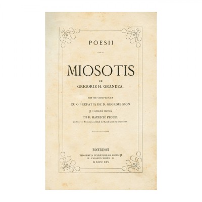 Grigorie H. Grandea, Miosotis, 1865 foto
