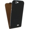 Husa Flip Ultra Slim Mobilize Neagra pentru Huawei Ascend G7