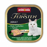 Animonda Vom Feinsten Adult Cat cu vită, somon + spanac 100 g