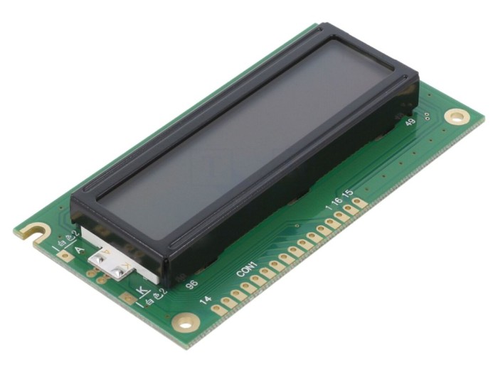Afișaj LCD alfanumeric 16x2 cu LED
