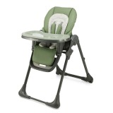 Scaun de masa Kinderkraft TUMMIE, pliabil 2 in 1 (scaun+sezlong), 7 niveluri inaltime, 4 spatar, tava detasabila, verde