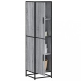 vidaXL Dulap nalt gri Sonoma 35,5x35x139 cm lemn prelucrat