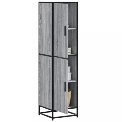 Gossi dulap nalt gri sonoma 35,5x35x139 cm lemn prelucrat foto