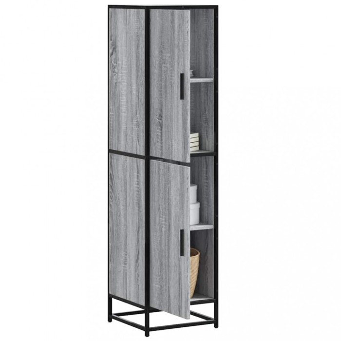 Gossi dulap nalt gri sonoma 35,5x35x139 cm lemn prelucrat