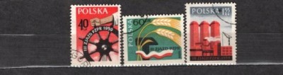POLONIA 1959 - ANIVERSARI. PZPR. SERIE STAMPILATA, SA24 foto