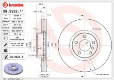 BREMBO 09.9922.11 PRIME LINE - UV Coated Disc frana foto
