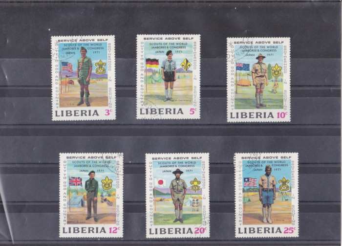 A12 S3 12 - Timbre foarte vechi - Liberia - uniforme militare