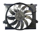 GMV radiator electroventilator Mercedes Clasa M (W164), 2005-2012, ML280/ML300/ ML320 CDI, motor 3.0 CDI, diesel, 850 W; 530 mm; 4 pini; cu modul de
