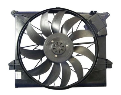 GMV radiator electroventilator Mercedes Clasa M (W164), 2005-2012, ML280/ML300/ ML320 CDI, motor 3.0 CDI, diesel, 850 W; 530 mm; 4 pini; cu modul de foto