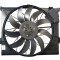 GMV radiator electroventilator Mercedes Clasa M (W164), 2005-2012, ML280/ML300/ ML320 CDI, motor 3.0 CDI, diesel, 850 W; 530 mm; 4 pini; cu modul de