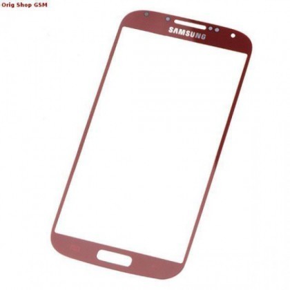 Carcasa (Sticla) Geam Samsung i9500 Galaxy S4 Rosu Orig China Carcasa (Sticla) Geam Samsung i9500 Galaxy S4 Rosu Orig China