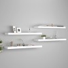 Gossi rafturi de perete suspendate, 4 buc., alb, 90x23,5x3,8 cm, mdf
