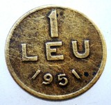 7.452 ROMANIA RPR 1 LEU 1951 Cu/Ni/Zn