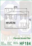 Filtru Ulei HF184 Hiflofiltro Italjet 210483727 Peugeot 759749 Piaggio 82658R 82 Cod Produs: MX_NEW HF184