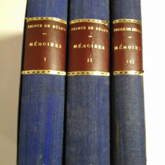 MEMOIRES DE CHANCELIER PRINCE DE BULOW (tome premier 1897-1902; tome deuxieme 1902-1909; tome troisieme 1909-1919) - Paris 1930; 1931
