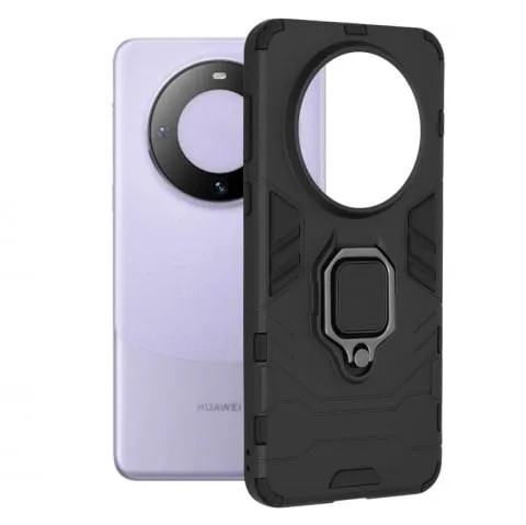 Husa Huawei Mate 60 Antisoc cu Inel Negru Techsuit SS