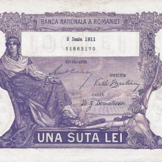 REPRODUCERE bancnota 100 lei 1911 Romania