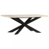 VidaXL Masă de bucătărie, 180x90x76 cm, lemn masiv de mango decolorat 285964