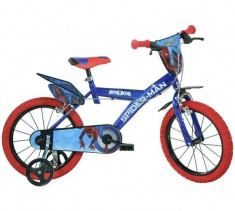 Bicicleta pentru baieti Dino Bikes Spiderman Home, 16 inch, 5-7 ani foto