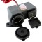 Priza de bricheta suplimentara, waterproof, 12V, 10A, cu 2 porturi incarcare USB, 5V, 2,1A, cu destinatie