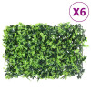 &nbsp;vidaXL Gard din frunze artificiale,&nbsp;6 buc., verde, 40x60 cm