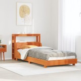 VidaXL Cadru pat fără saltea, maro ceruit, 90x190 cm, lemn masiv pin 3306443